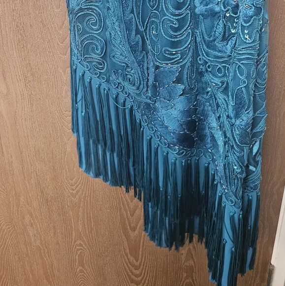 Vintage Sue Wong Beaded Sequin Frey Dress - Picture 3 of 7